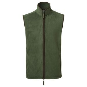 Premier Mens Artisan Fleece Vest / Moss Green/Brown